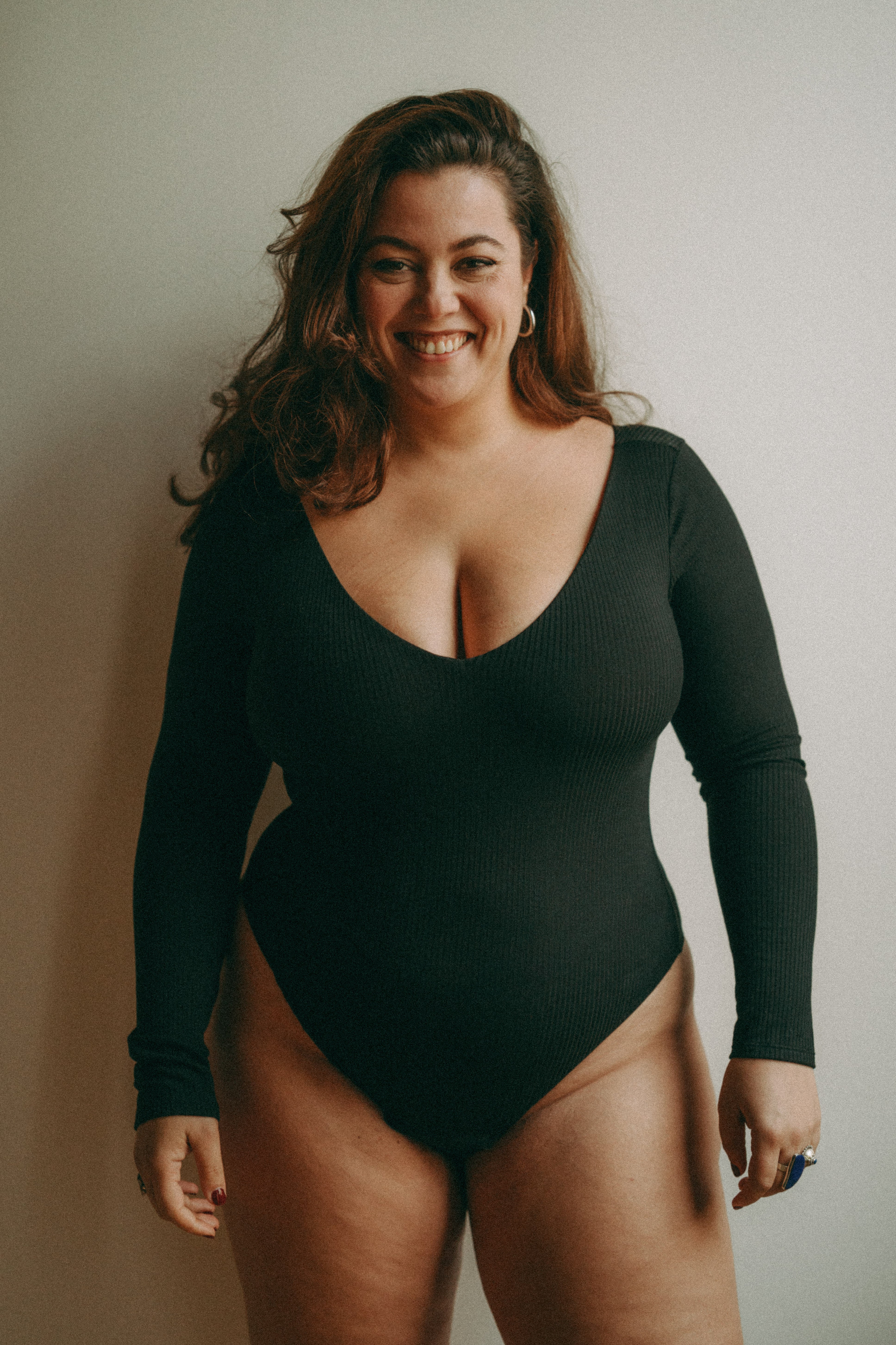 Le body Céline noir côtelé col V