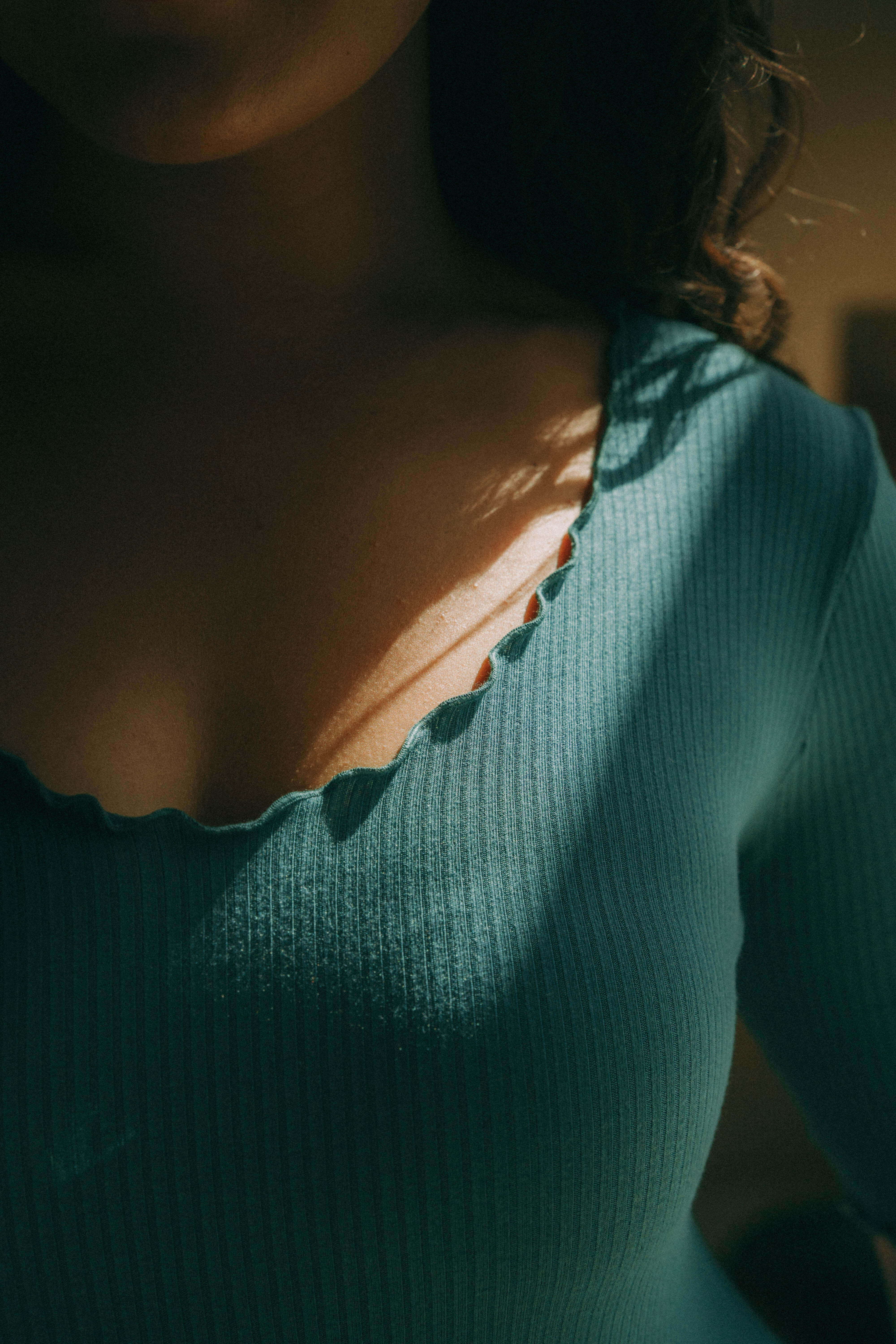 Body Clara manches courtes bleu lagon