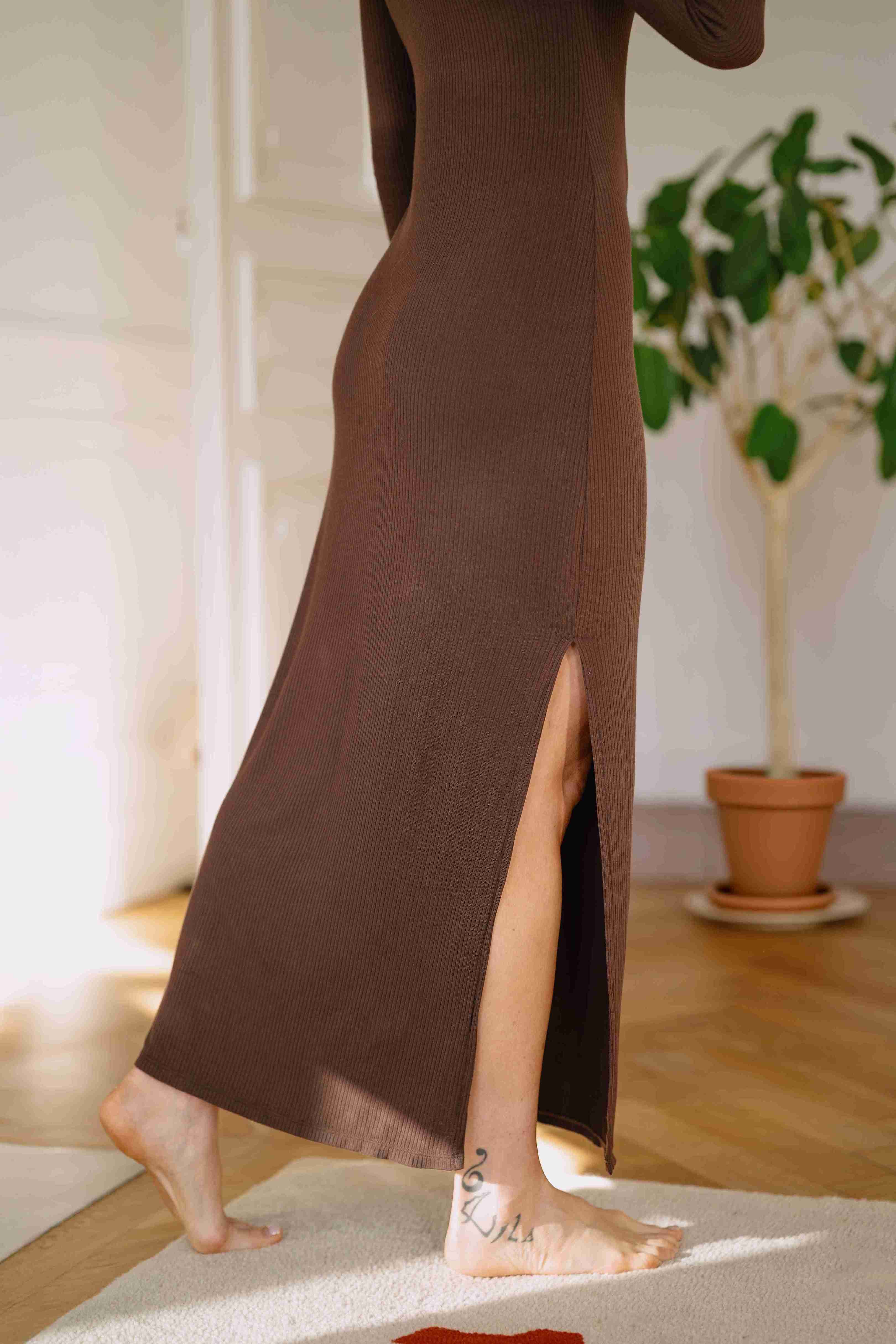 Robe sélène chocolat