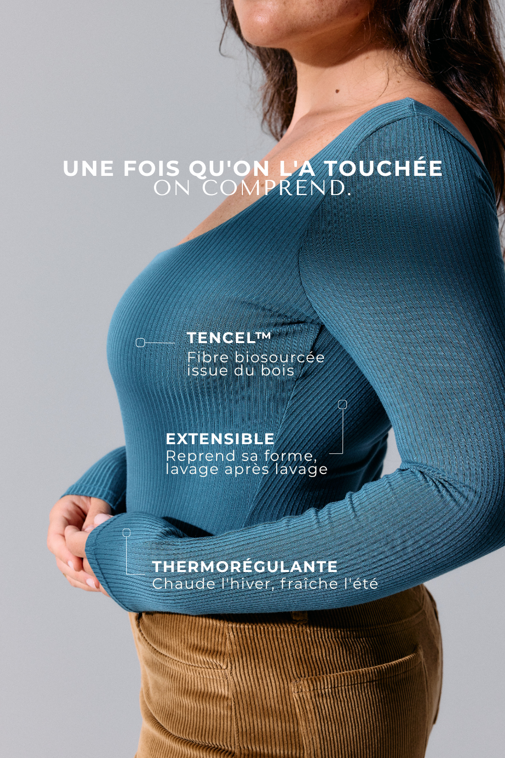 Top Isaure vert sylve
