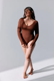 Body Céline cannelle Maline Bodywear, vue de face, collection Seconde Nature
