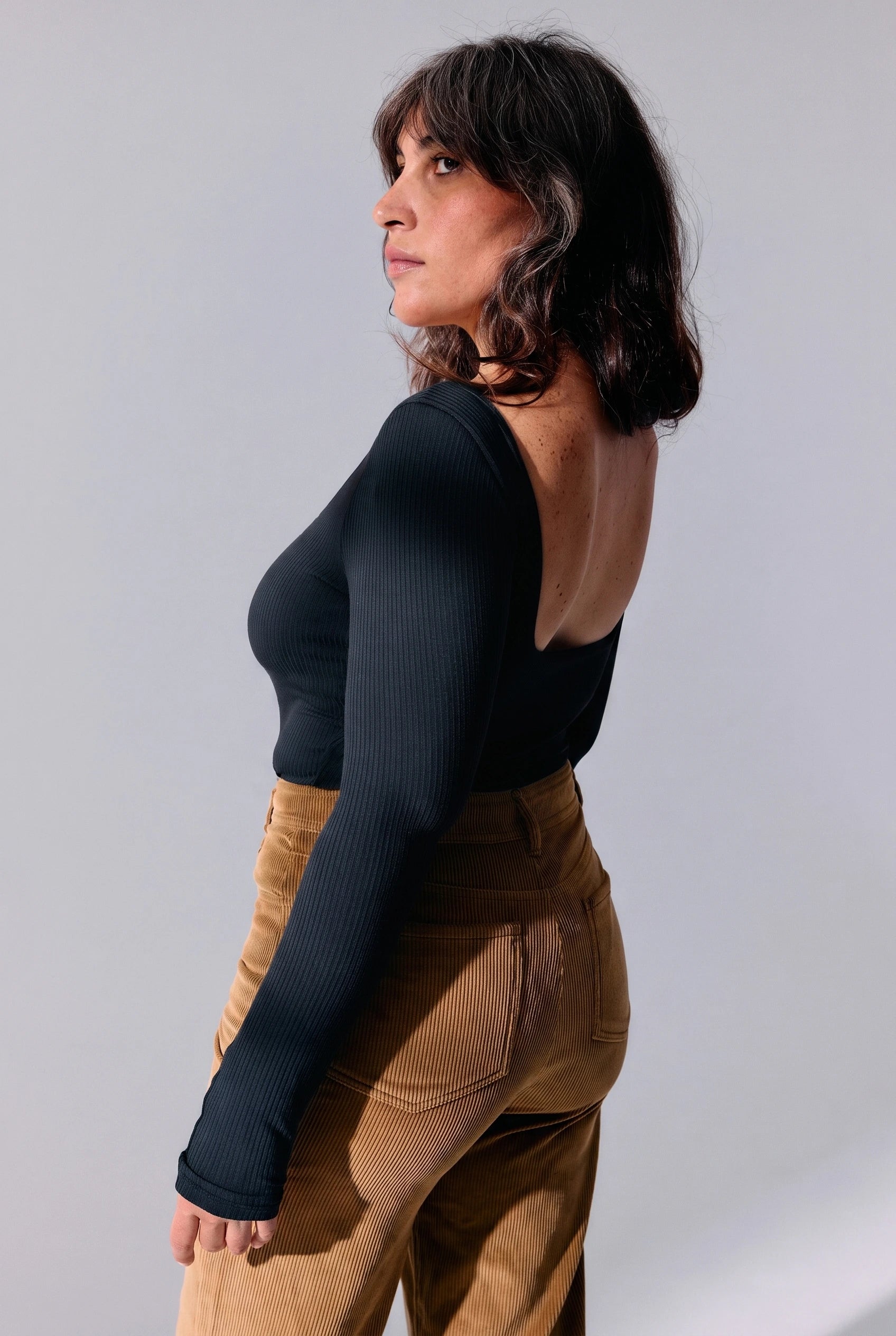Body Flora noir à brassière intégrée Maline Bodywear, vue de dos