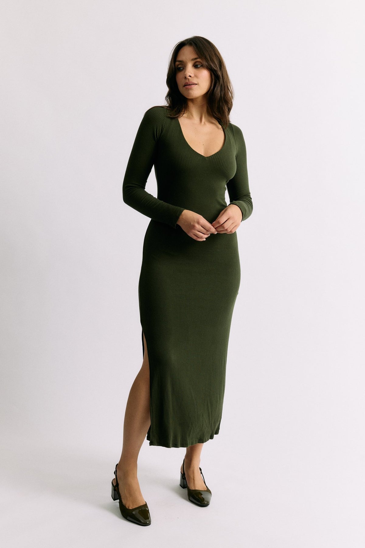 Robe Ambre vert sylve
