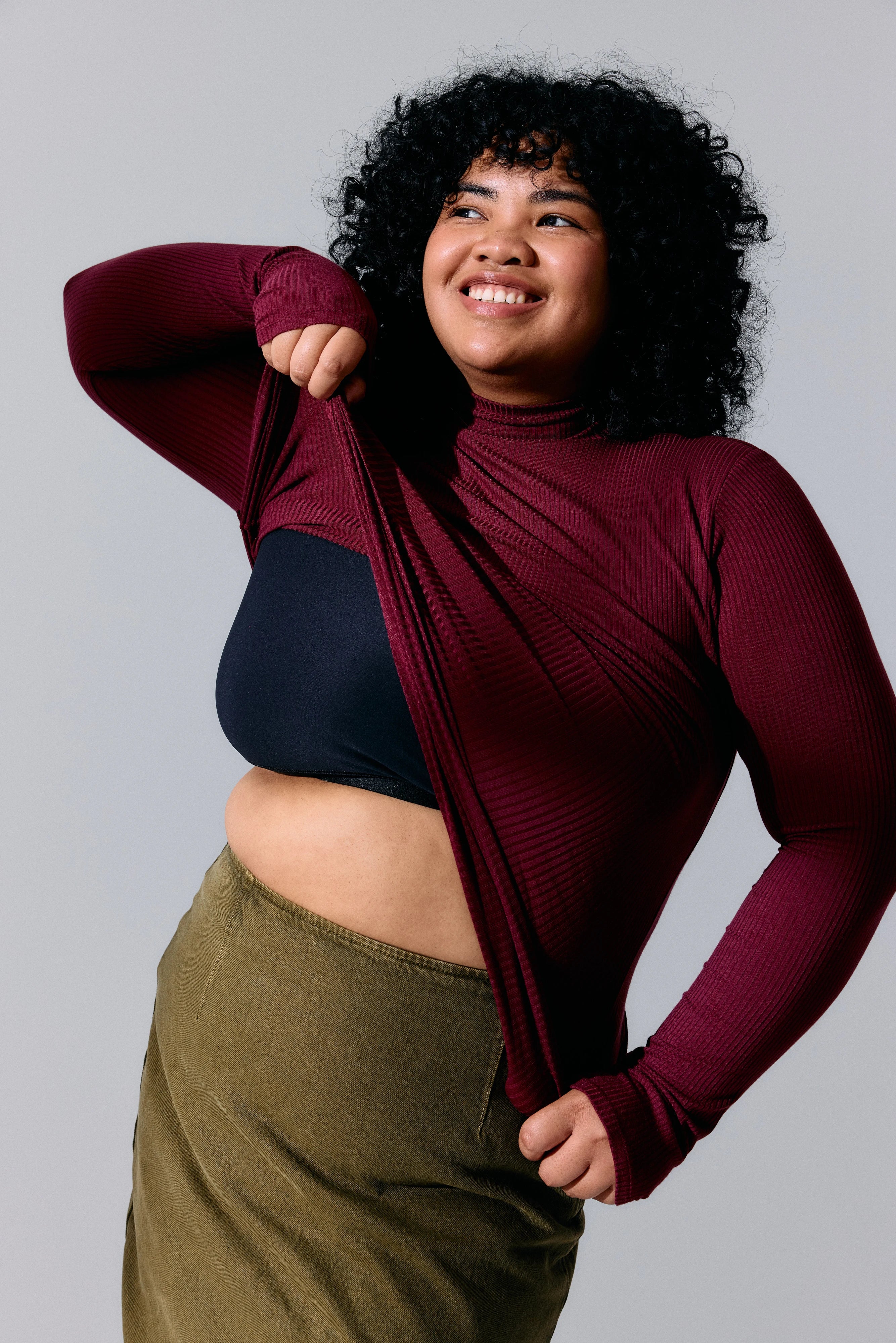 Top Léna pinot Maline Bodywear, détail de la matière, collection Seconde Nature