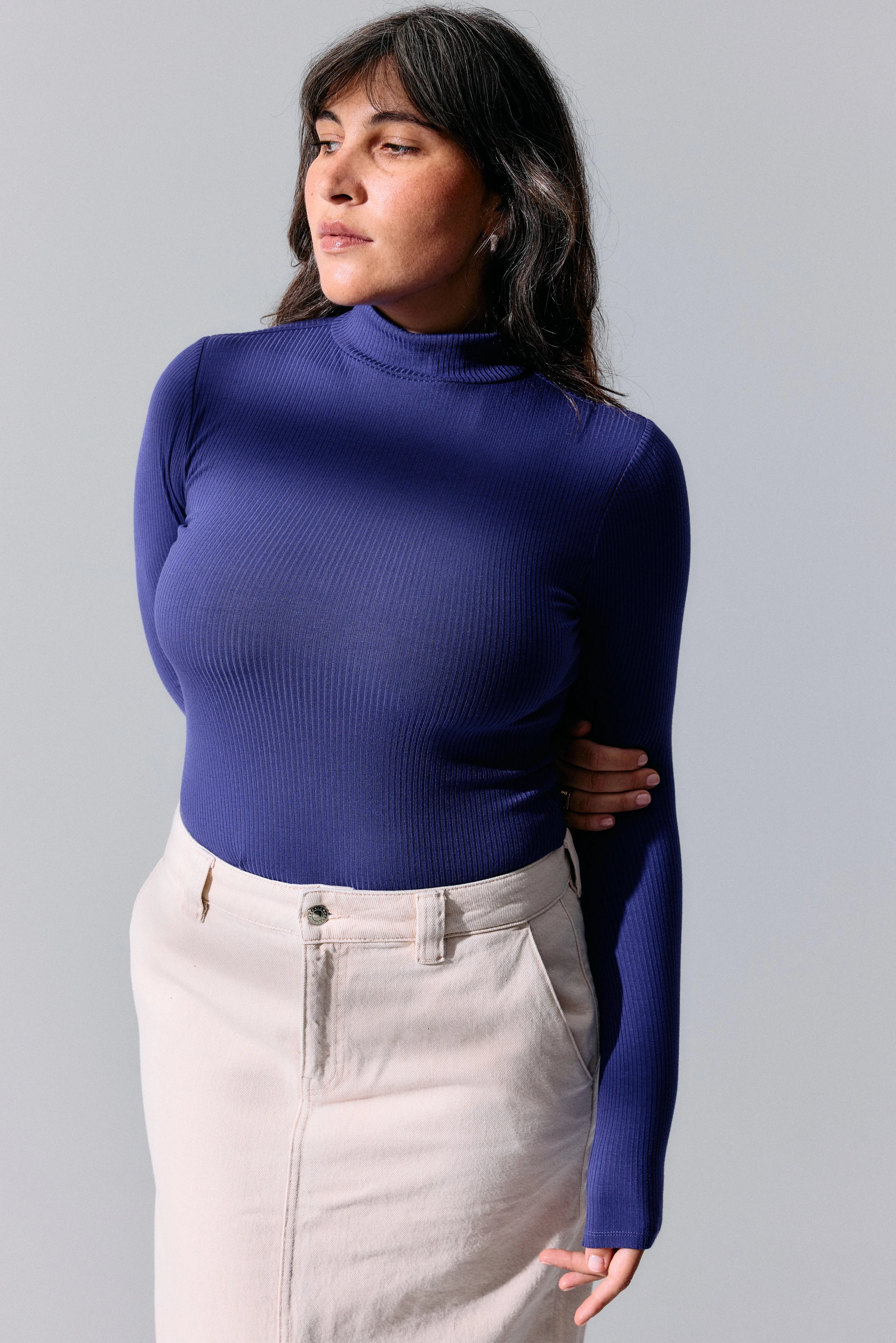 Top Léna violet améthyste Maline Bodywear, vue de face, collection Seconde Nature