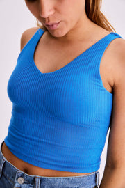 Top mini Solis bleu impulsion